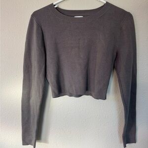 La Hearts Charcoal Crop Top